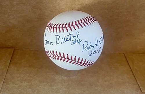 Dave Bristol 4 Reds Hof 2018 Auto M.L. Baseball Beckett autenticado