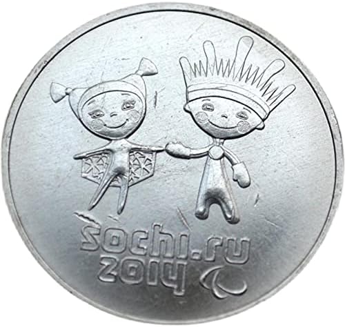 2014 22ª Rússia Olímpica 25 Rublo Comemorativo Coin Capper Nickel 27mm Coins
