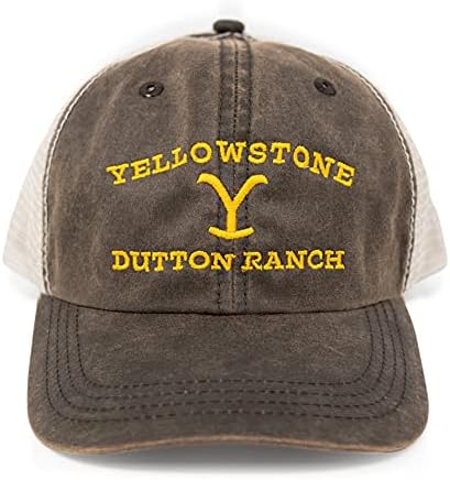Logotipo do Rancho de Yellowstone Dutton, como visto em Yellowstone Brown Washed Hat