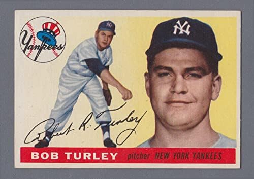 1955 Topps 38 Bob Turley New York Yankees Baseball Card Ex+ - Cartões de beisebol com lajes