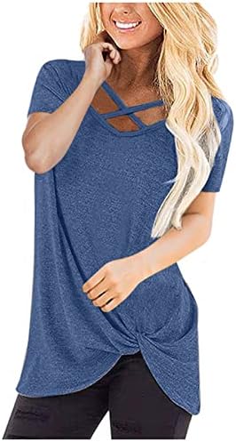 Camisa de algodão de algodão no outono para mulheres de manga curta v bandagem de pescoço lison largo ajuste blush de ajuste