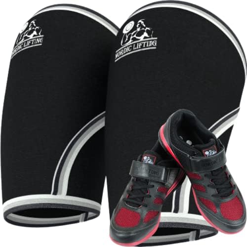 Mangas de cotovelo nórdicas de levantamento grande com sapatos Venja Tamanho 9.5 - Vermelho preto