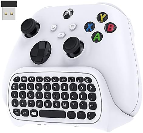 Teclado do controlador para Xbox Series X/Série S/One/S/Controlador, Meneea Mini Game Chatpad Keypad com Audio/3,5mm Jack de fone de ouvido e acessórios de receptor de 2,4 GHz para Xbox Series X/S Game Controller
