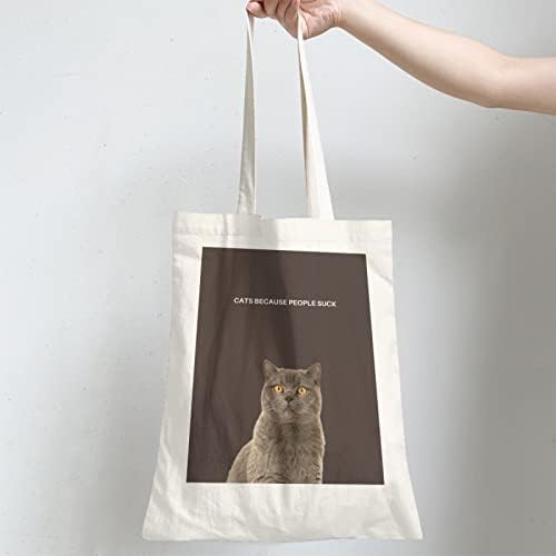 Sacola de gato de tela para mulheres garotas sacolas de gato fofo para bolsas de compras de cozinha escolares sacos de compras