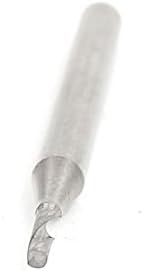 Aexit 3.175mmx1.5mm bits de roteador único de flauta Mill de extremidade espiral de flauta Tratamento de 6 mm de borda e grooving Comprimento