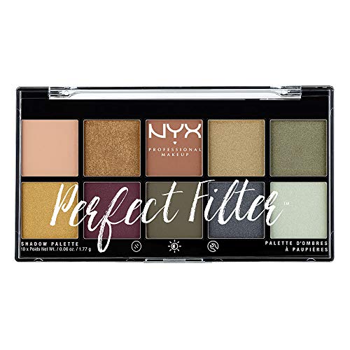 Paleta de sombra de filtro perfeita de maquiagem profissional NYX, paleta de sombras, hora de ouro