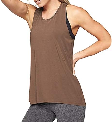 Tanque de treino feminino Tops Tops Racerback Yoga Running camisas sem mangas de tamanho atlético Tops de ioga esportiva