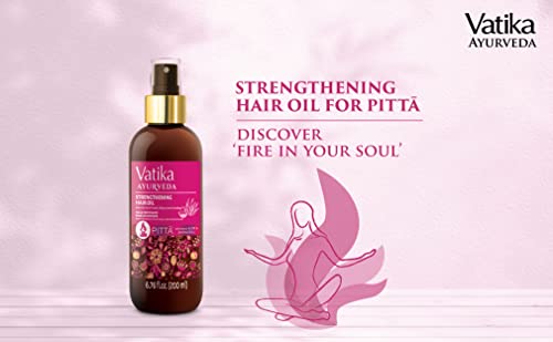 Vatika Ayurveda Shepão de cabelo de força 400 ml e óleo de cabelo 200 ml pacote