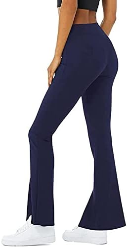 Treino esportivo de calça correndo fitness yoga atlética leggings mulheres ioga leopardo impressão ioga calças flare azul