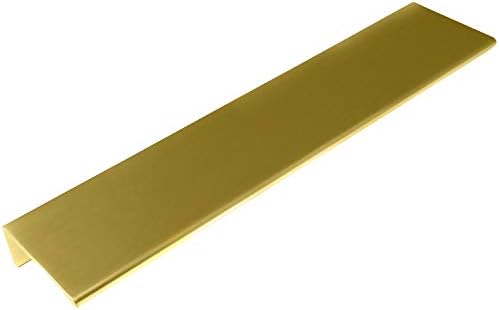 Laurey 96404-9 polegadas de borda geral Pull para portas do gabinete e frentes de gaveta -Satin Brass, ouro -pacote de 10