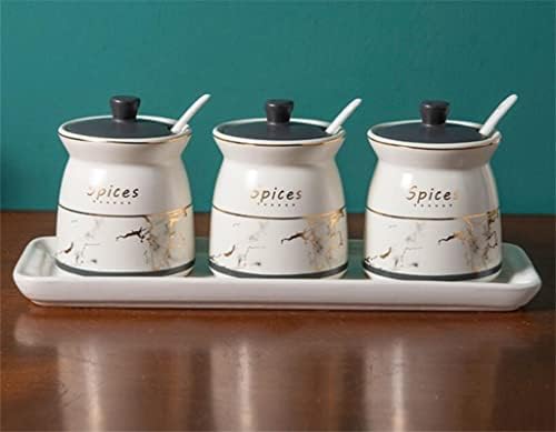 GSDNV Kitchen Spice rack home caseiro selado com cozinha cerâmica conjunto de salas de salas de cozinha jarra de tempero