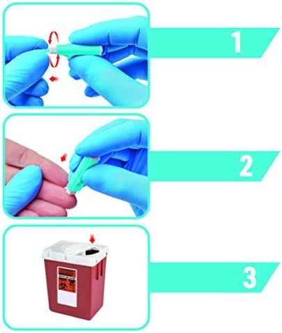 Medivena One-Care Plus Safety Lancets, ativado por contato, 25g x 1,8 mm, 100/bx, estéril, uso único e fácil de usar para amostragem