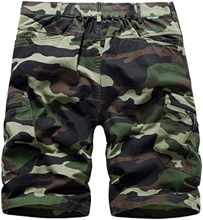 Shorts táticos para homens relaxados shorts casuais de pesca respirável shorts de carga de camuflagem calças curtas com bolsos