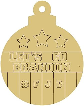 Vamos ir para o design de ornamento de Brandon por linhas Cutout inacabado cabide de madeira de natal Decor Holiday Ornament