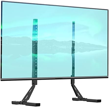 Ezise Universal TV Stand Para a maioria das TVs de tela plana de 22 a 75 polegadas LCD, Easy Install TV Stands de TV de mesa se encaixa na vesa de até 800 por 400 mm, inclua parafusos de hardware ajustem todas as TVs da marca 3