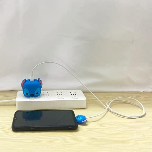 SP Full fofo 3D Charger Cover Protetor com protetor de cabo DIY para adaptador de carregador para iPhone