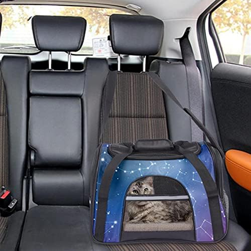 Portador de animais de estimação Starry Sky Science Science Soff-lateral Pet Travel portadores para gatos, cães cachorros conforto