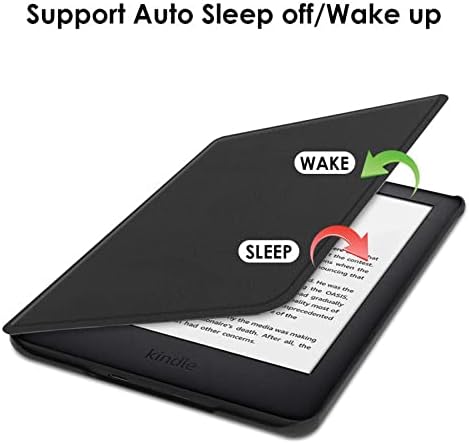 Caso para 6 Kindle, Ultra Slim Fin Fin PU Couather e Hard Back Cover Tampa de padrões de proteção inteligente com Auto Sleep/Waw