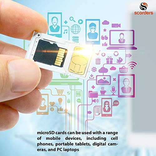 Recursos Micro SD Card 1 TB | Adaptador USB | Adaptador de cartão SD | Pacote de 3 | Taxa de transferência de 10 MB/s | Plug and play