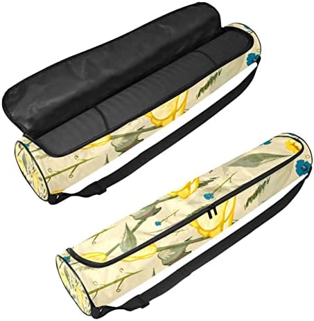 Laiyuhua Yoga Mat Bag, bolsa de ginástica de ioga com zíperas duplas para mulheres e homens - zíperes lisos, abertura grande em