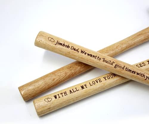 Presente personalizado de martelo de aço personalizado de maçaneta de madeira para pai ou marido