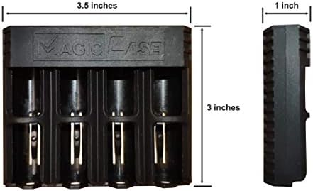 3 pacotes de organizador de estojo de contêiner de armazenamento de porta-casos mágicos para 4 x 18650 baterias