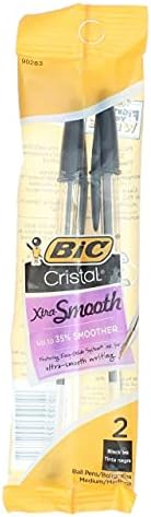 Bic Cristal Xtra Smooth Ballpons, tinta preta 2 ea