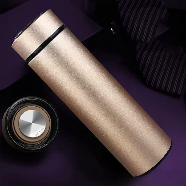 Miaohy Aço inoxidável Luxo Thermo Smart Temperature Display sem ar -garrafa Sopa de carro térmica Bamas de água Isolada copo