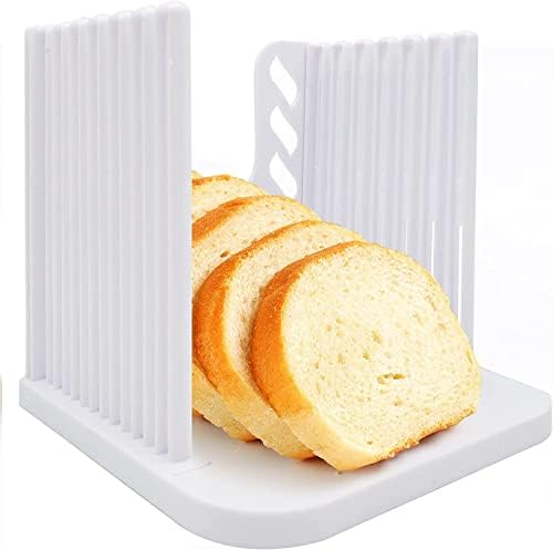 Slicer de pão de plástico ABS, tábua de pão com slots de guia para cozinha em casa, padaria, lojas, restaurantes, 4 espessura