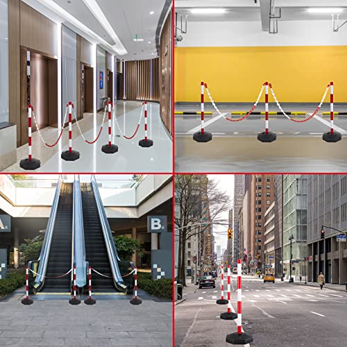 4 Pacote de trânsito delineadors post cones com base preenchível, cones de segurança para estacionamento, barreira de estacionamento