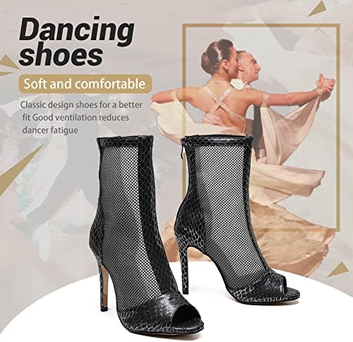 Tinrymx Sapatos de dança latina para mulheres abertos salão de baile de salão de salão de salsa de tango, model-yycl526