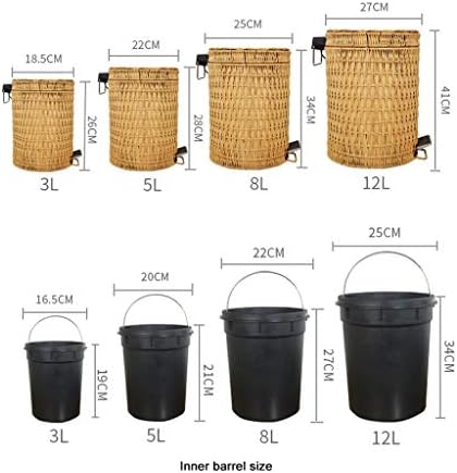 yaoyaoshop lixo lata lixo lixo de moda de moda pode desperdiçar cesto de papel cesto em casa armazenamento de balde de caçamba de