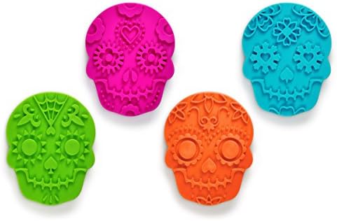 Genuine Fred Sweet Spirits Day of the Dead Cookie Cutter/Stampers, Conjunto de 4