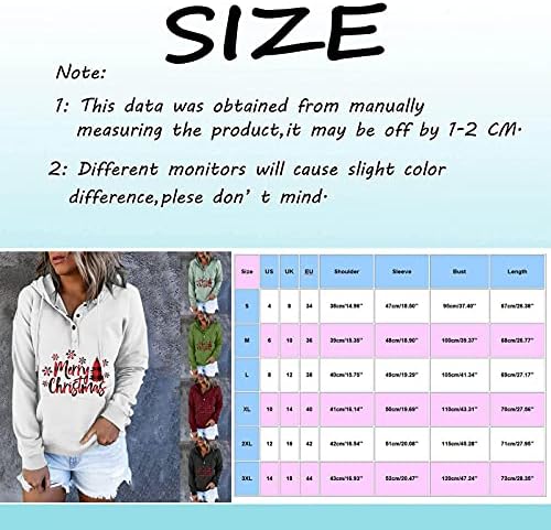 Nokmopo Feliz Christmas Sweater Women Women Outono Inverno Casual Fashion Fashion Button Capuz Sorto