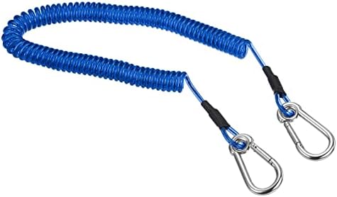 Patikil Fishing Coloque cordão, Ferramenta de corda de corda de mola pesada retrátil retrátil com clipe de snap de