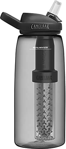 CamelBak Eddy+ Filtro de água Bottle por LifeSTraw Integrado Filtro de 2 estágios Palha - para caminhada, mochila, viagem e preparação para emergências - 32 oz/20 oz renovação tritan