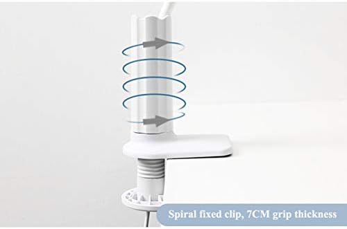 Lâmpada de mesa portátil XUNMAIFDL, Lâmpada de mesa de proteção para olhos LED, luminária de mesa de clipe em espiral USB, quarto,