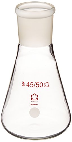 Kimble Chase Kimax 617000-0645 Flask Erlenmeyer de vidro borossilicato, capacidade de 500 ml