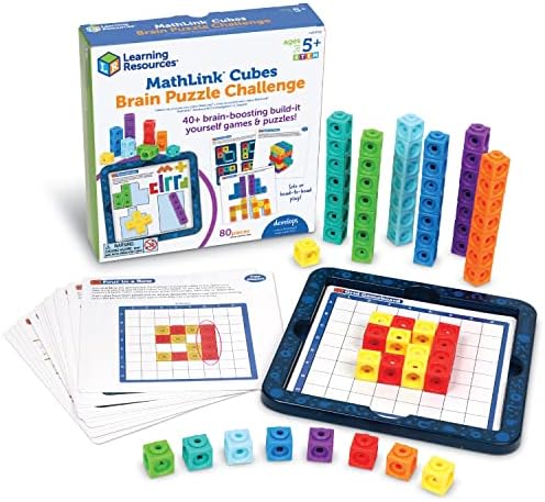 Mathlink Cubes Kindergarten Math Atividade Conjunto de matemáticos!, Ensino de matemática Brinquedos, pré -criadores, jogos de matemática
