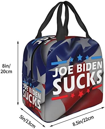 SWPWAB Joe Biden suga uma folha portátil reutilizável Bolsa de bento isolada para homens e mulheres