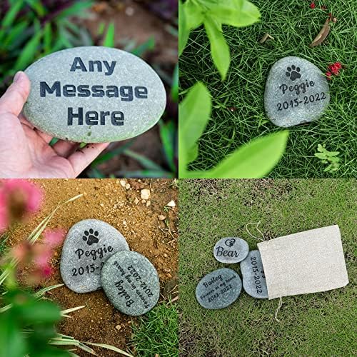 Kingnow personalizado Pet Memorial Stones Dog/Cat/Pets Marcadores Grave Memorial Garden Stone
