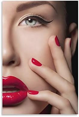 Beleza salão de beleza salão de beleza Red Lips Woman Poster Poster Poster Poster Posters Impressões Impressões Para