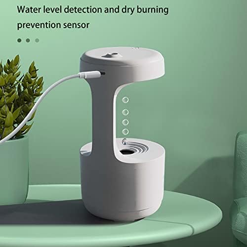 Hot6Sl Anti-Gravity Water Gotlet umidificador, umidificador de ar criativo, exibição de tela inteligente LED e proteção de desligamento,