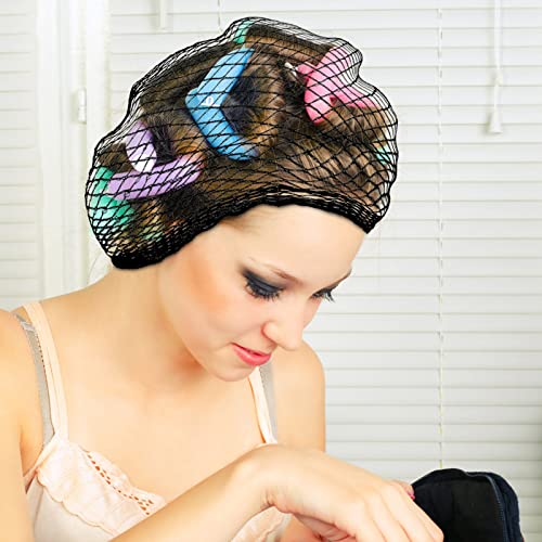 Rede de cabelo de triângulo de algodão de 5pcs para rolos de crochê de crochê para o cabelo da rede de cabelo da