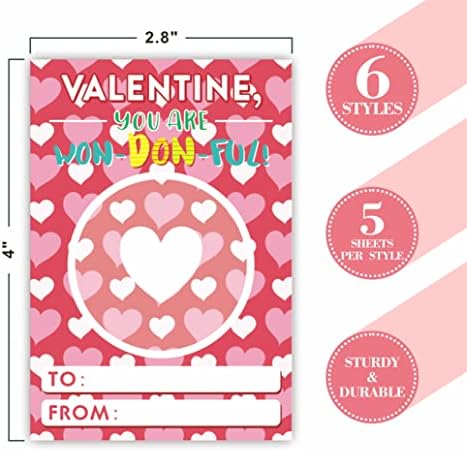 Cartões do Dia dos Namorados da JCVUK, Love Heart Valentine Gifts Exchange Cards, Valentine Party Favors School Classroom