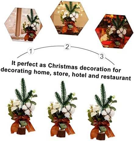 Toyandona 1pc Pine Branch Decoração floral Mini árvore de natal Counter decoração de mesa infantil Festas Favory Favory