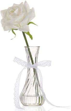 Vaso de vidro pequeno, vasos de brotos a granel para arranjos florais, eventos, casamentos de decoração, peça central de mesa