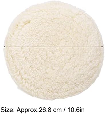 Almofada de polimento de lã Aoutecen, superfície Excelente desempenho 26,8 cm/2.7in Polimento de polimento para carros