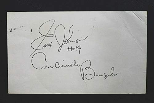 Essex Johnson Bengals assinou 3x6 GPC 1973 post cartão postal autografado
