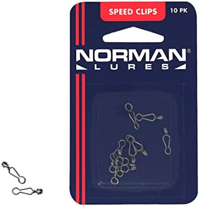 Norman atrai clipes de velocidade para fixação rápida e fácil de pesca